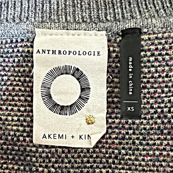 Anthropologie by Akemi + Kin Mini Sweater Dress Kaleidoscope Multicolor Floral - Picture 13 of 13